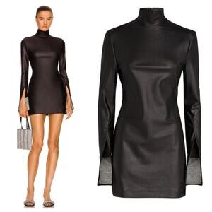 Alexander Wang Crystalized Cuff Turtleneck Mini Dress